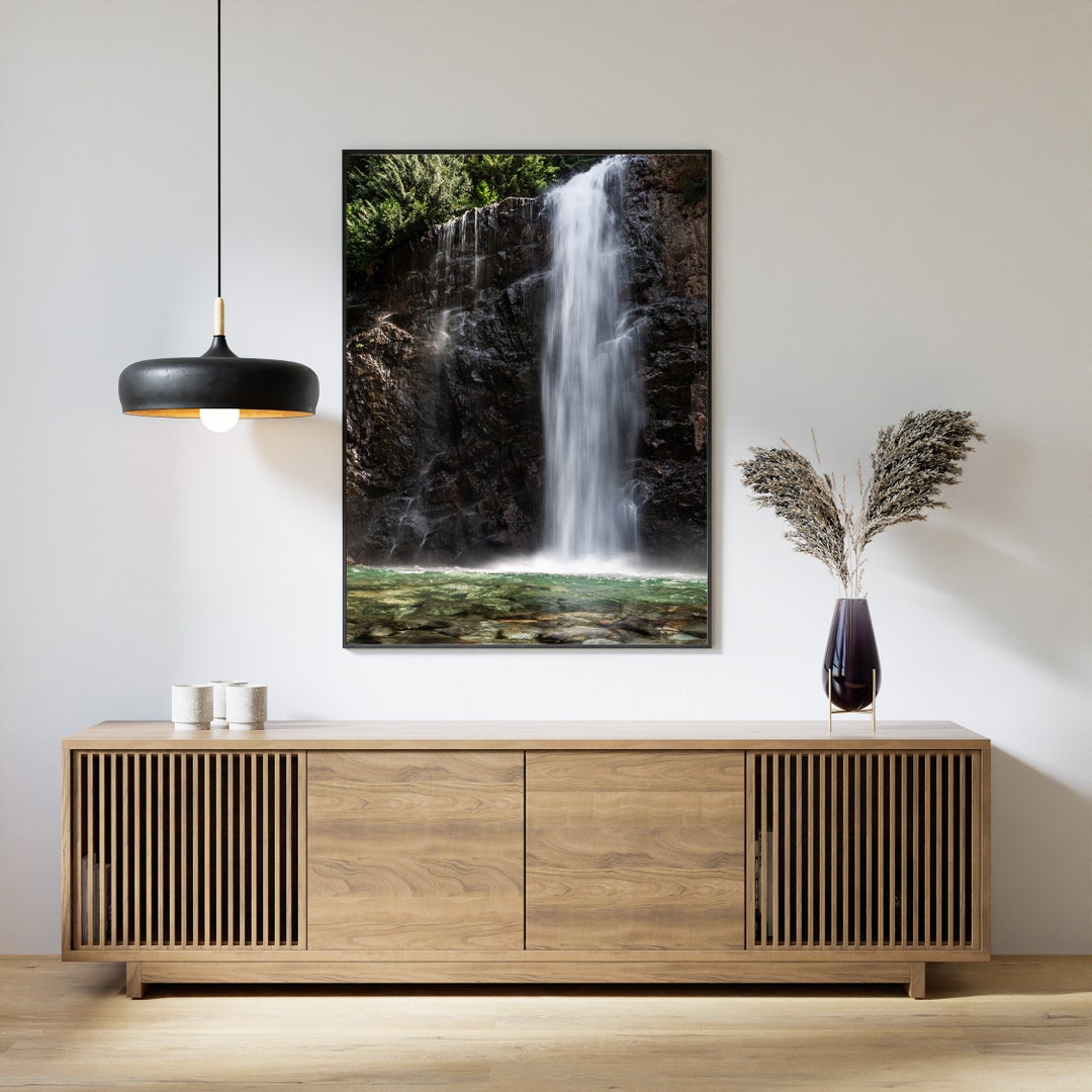 Waterfall DIGITAL Print, Waterfall Photography Print, Nature Sign