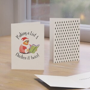 Cartes de vacances de poulet, cartes de joyeuses fêtes, cartes de poulet de Noël, cartes pour les amateurs de poulet, cartes de Noël, vœux (1, 10, 30 et 50)