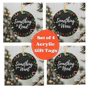 Something to Read Gift Tag, Something to Wear, Something you Want, Something you Need, Gift Tags, Reusable Gift Tags, Holiday Gift Tags,