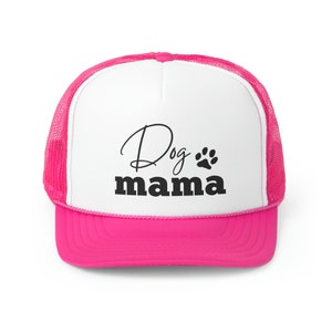 Dog Mom trucker hat, Dog mama gifts, dog Mom, Mothers day gift, trendy hat, trucker hat, Girlfriend gift, 4 colors, Summer hat, retro hat