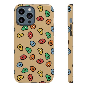 iphone Tough Cases, rock climbing pattern phone case, iphone 15, 14, 13, Gift for Rock Climber, Fun Rock Climbing Phone case