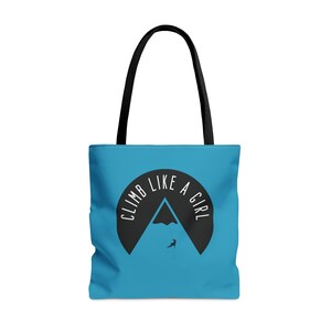 Rock Climbing Tote Bag, Climb Like a Girl, Gift for Rock Climbers, Christmas gift, Birthday gift, Rock Climbing Gift, Girl Power, Reuseable
