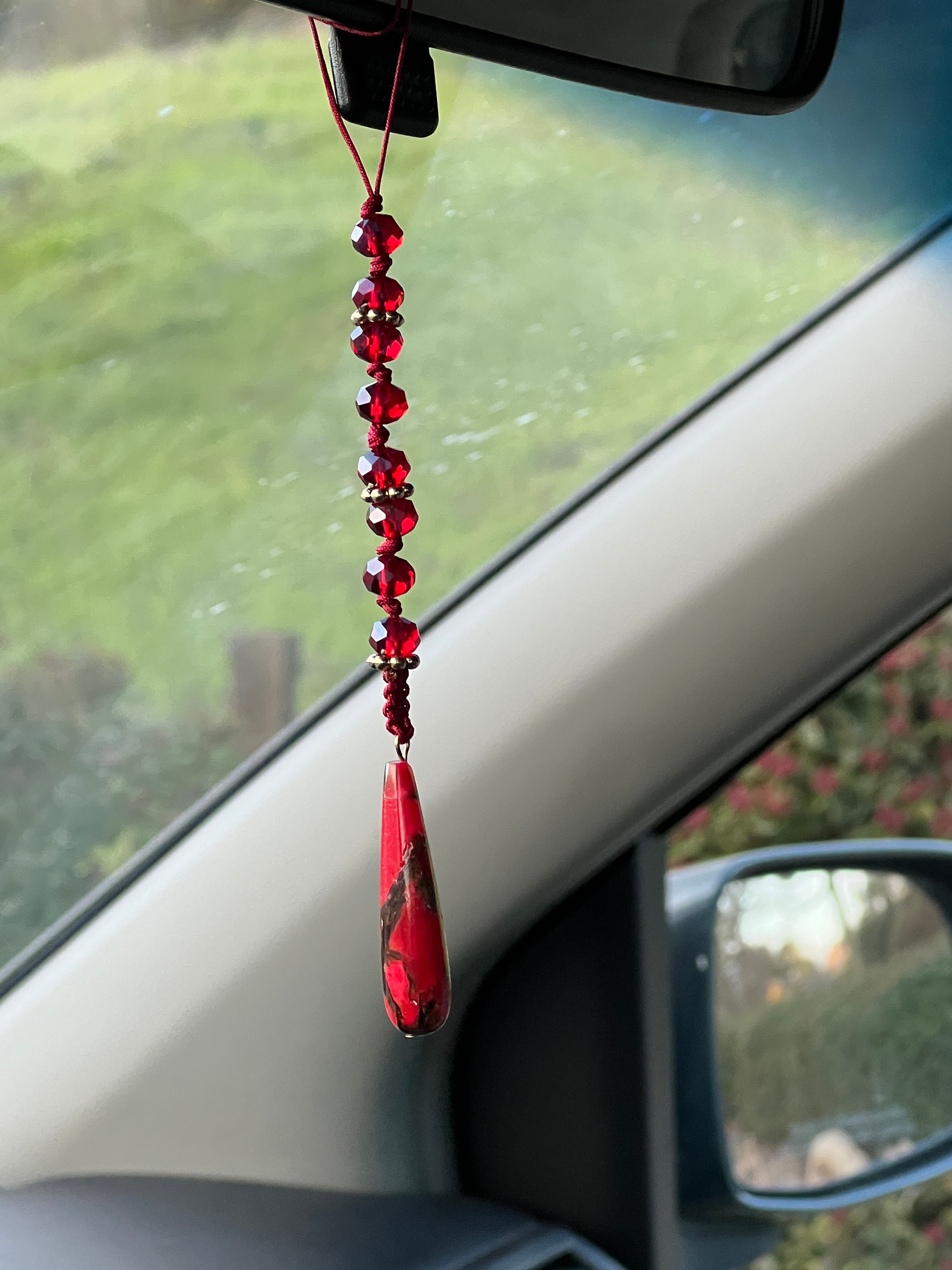 Car Charm Rear View Mirror Accessory Car Sun Catcher dainty Hanging Car ...