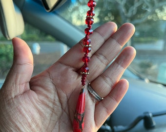 Car Charm | Rear View Mirror Accessory | Car Sun Catcher |Dainty Hanging Car Decor |Beaded Car Mirror Charm|Gift for mom|Gift for New Driver