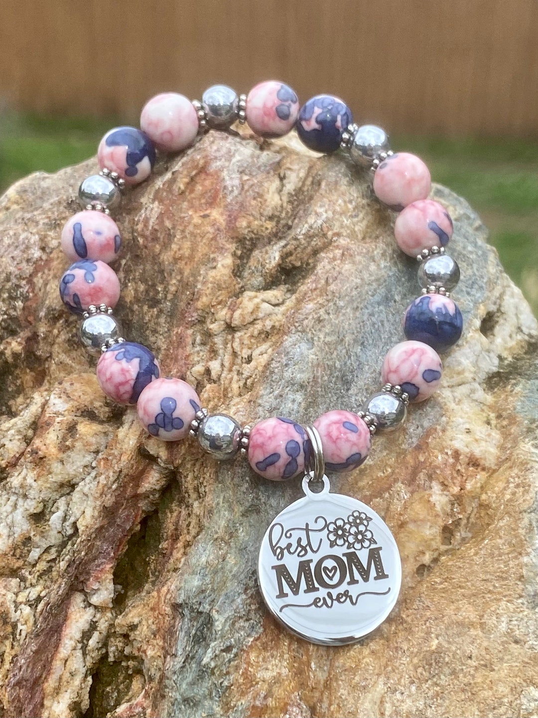 Best Mom Ever Bracelet Etsy