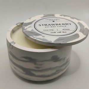 2 Wood Wick Soy Candles In Jesmonite Containers,Sleep,De-stress,Happiness,Focus,Anxiety,Energy, Toxin Free, 45+ hours burn,Scented Candle