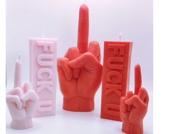 Middle Finger Candle,Funny Gift,Gifts,Hand Gesture,Finger,Candles,Handmade,Vegan,Soy Wax,Birthday,Present,Christmas Gift,Joke,