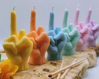 Middle Finger Candle,Gift,Funny Gifts,Christmas gift,Finger candle,Handmade,Vegan,Soy Wax,Birthday,Hand Gesture,Present,Joke,