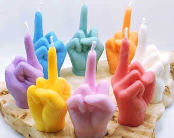 Funny Gift, Middle Finger Candle,wedding, Gift,Christmas gift,Finger candle,Handmade,Vegan,Soy Wax,Birthday,Hand Gesture,Present,Joke,