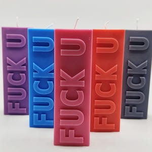 F*ck You Candle,Rude candle,Funny candle,Candles with an Attitude,F*ck you,Pillar candle,Candle gift,Handmade,Soy Wax,Vegan,