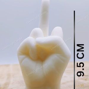 Middle Finger Candle,Gift,Funny Gifts,Christmas gift,Finger candle,Handmade,Vegan,Soy Wax,Birthday,Hand Gesture,Present,Joke, image 2