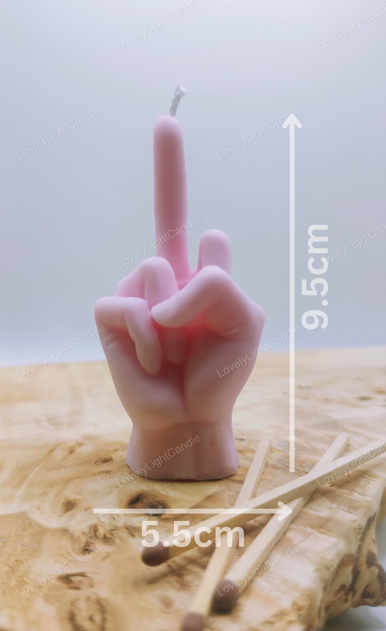 Middle Finger Candle,Gift,Funny Gifts,Christmas gift,Finger candle,Handmade,Vegan,Soy Wax,Birthday,Hand Gesture,Present,Joke,