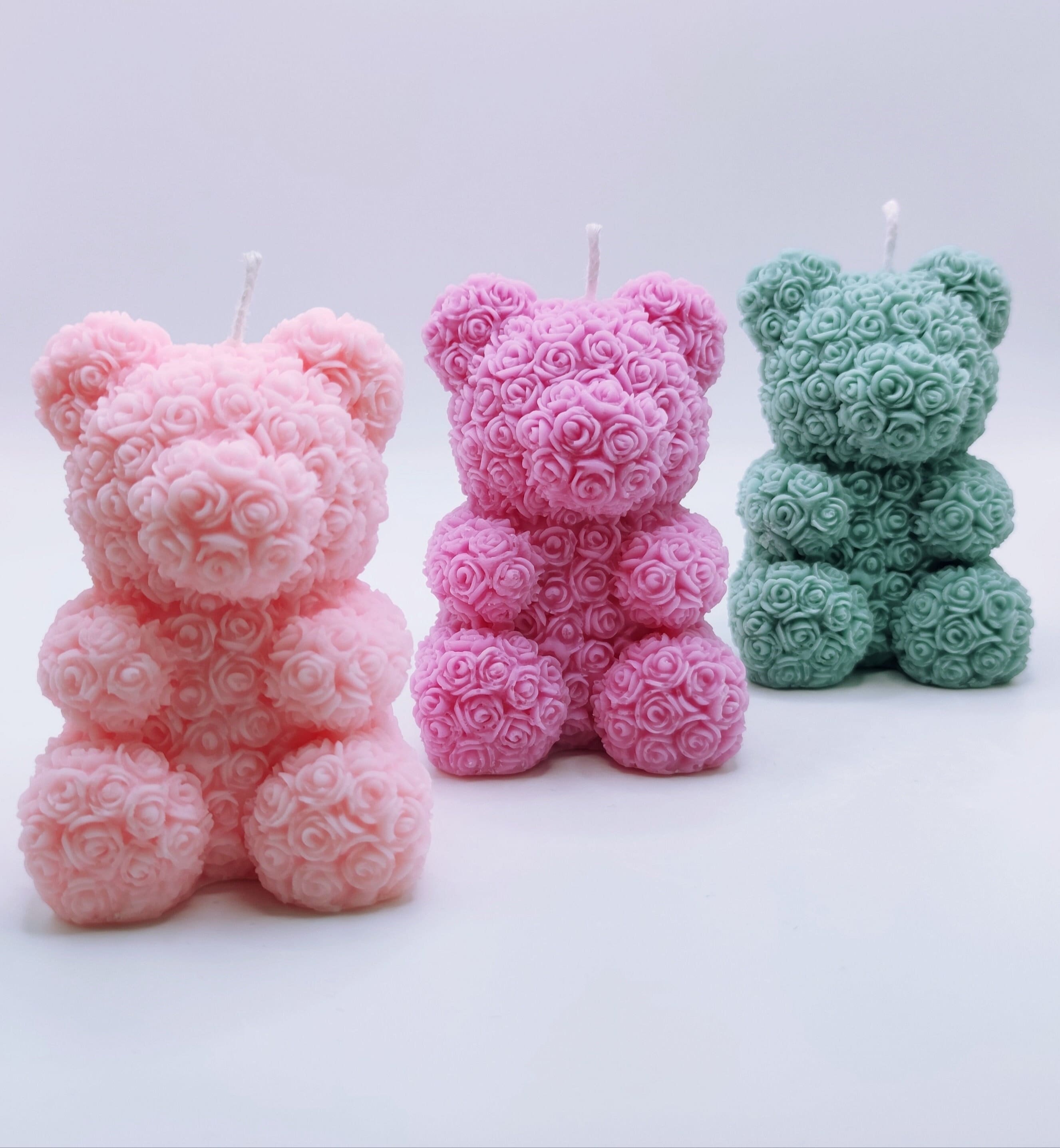 Regalo per La Festa Della Mamma, Orso Rosa Regali per Lei, Rose Teddy Bear  con luci, Cute Flower Bear, Regali di compleanno per Ragazza con Confezione  Regalo Trasparente e Biglietto d'amore 