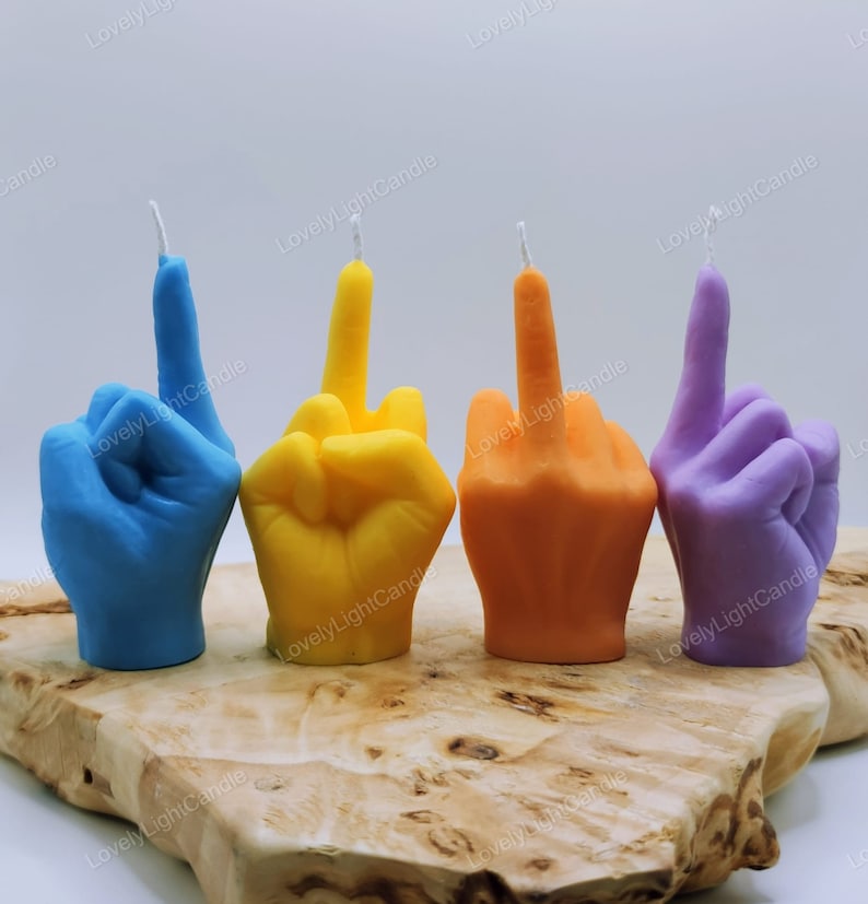 Middle Finger Candle,Gift,Funny Gifts,Christmas gift,Finger candle,Handmade,Vegan,Soy Wax,Birthday,Hand Gesture,Present,Joke, image 5