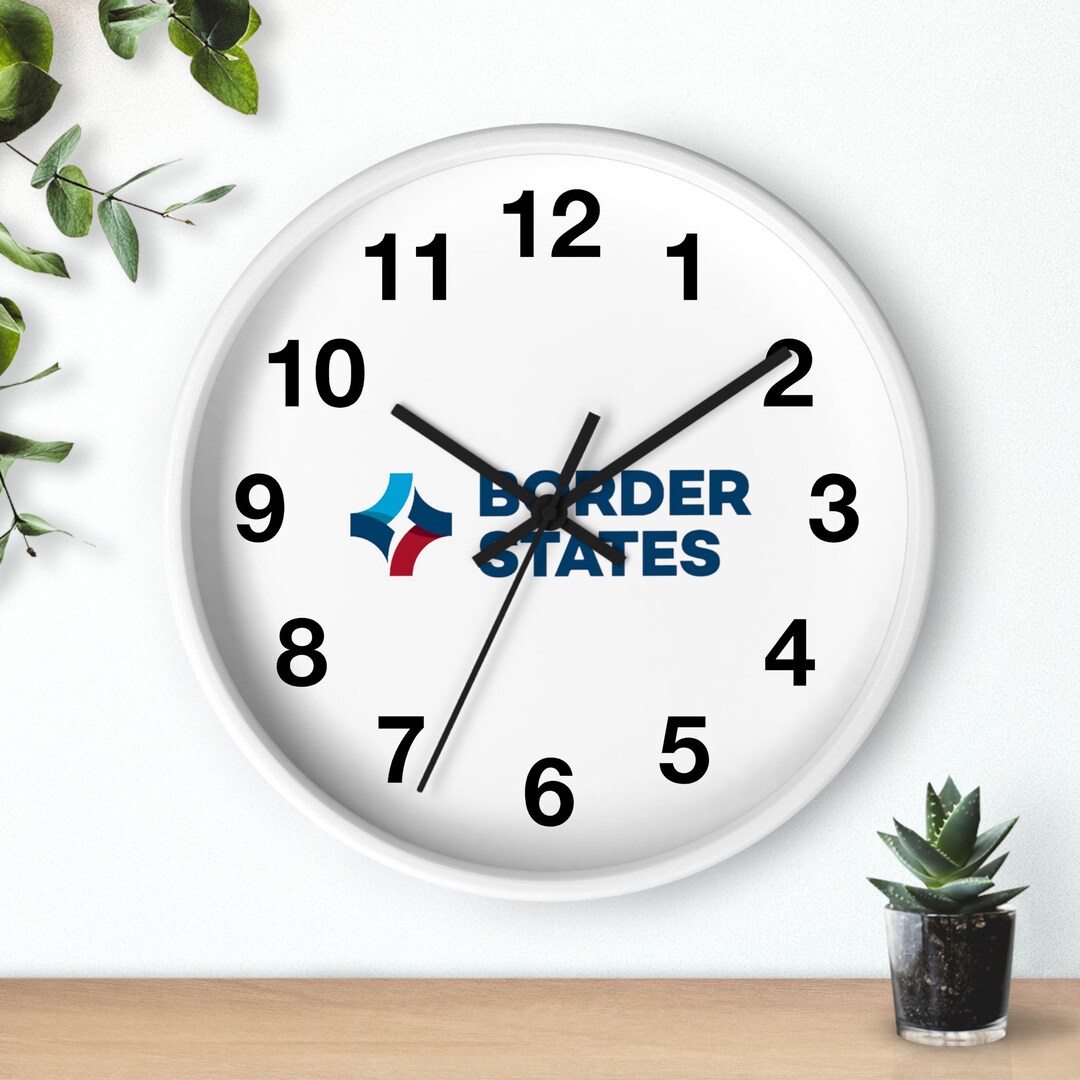 Custom Logo Wall Clock, Company Wall Clock, Your Logo Here, Gift for