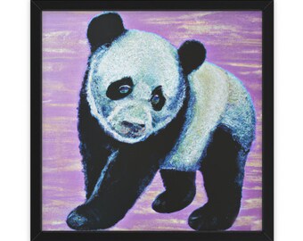 Mignon Panda Cub, Art mural, Décoration intérieure, Affiche, Impression, Cadeau amusant