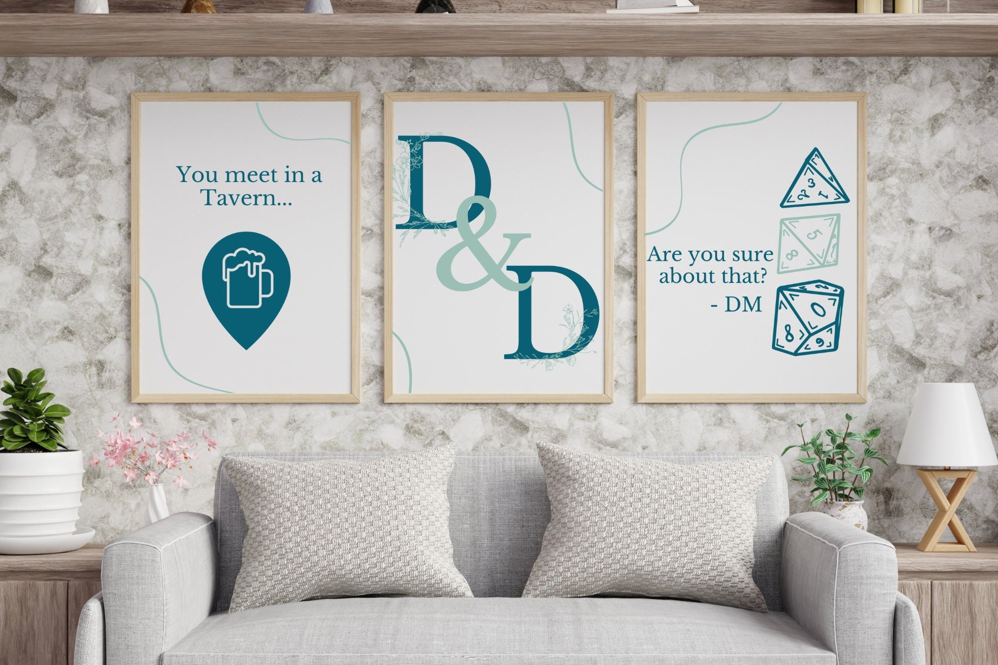 6 Printable D&amp;D Poster Collection. Six Unique Dungeons and Dragons ...