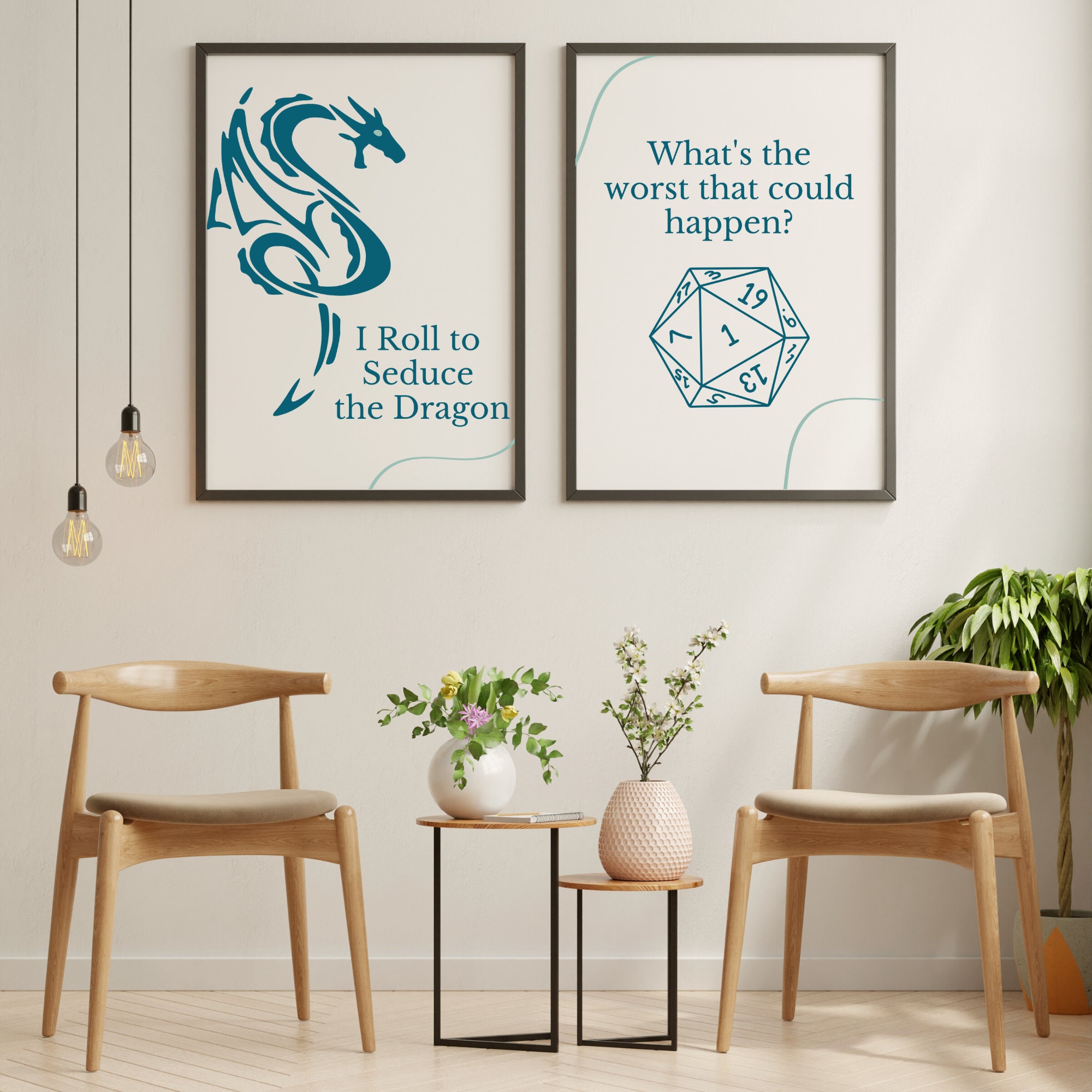 6 Printable D&amp;D Poster Collection. Six Unique Dungeons and Dragons ...