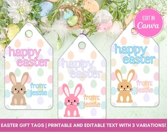 Easter Basket Tag | Printable Gift Tags | Happy Easter Tags | Easter Treat Tags | Easter Basket Tags | Easter Treat Bag Tags