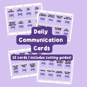Communication Cards for Daily Use Everyday Non Verbal Autism Flash Cards