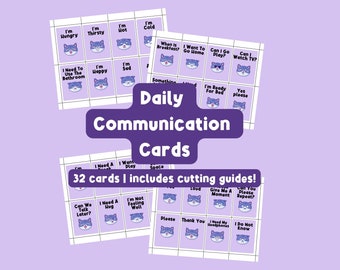 Communication Cards for Daily Use Everyday Non Verbal Autism Flash Cards