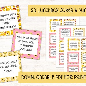 Lunch box notes, Printable Lunchbox Jokes, Kids Joke Cards, Dad Jokes Printable, Printable Jokes, Instant Download