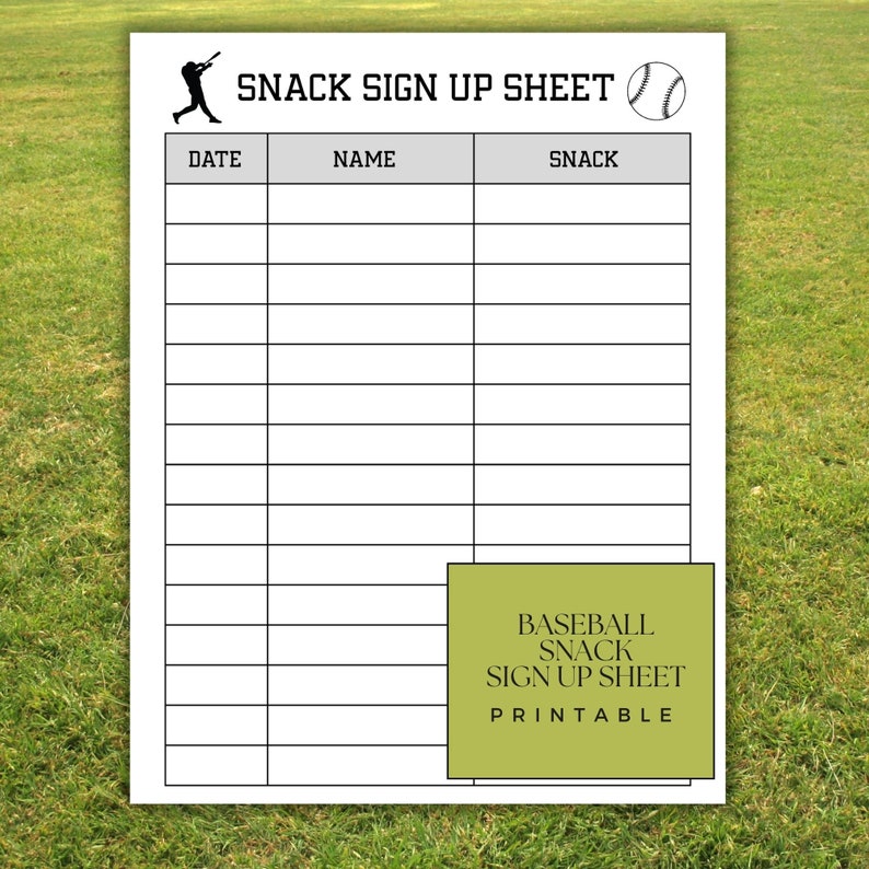 Printable Sports Sign up Sheet - Il 794xN.5849031250 T88m 