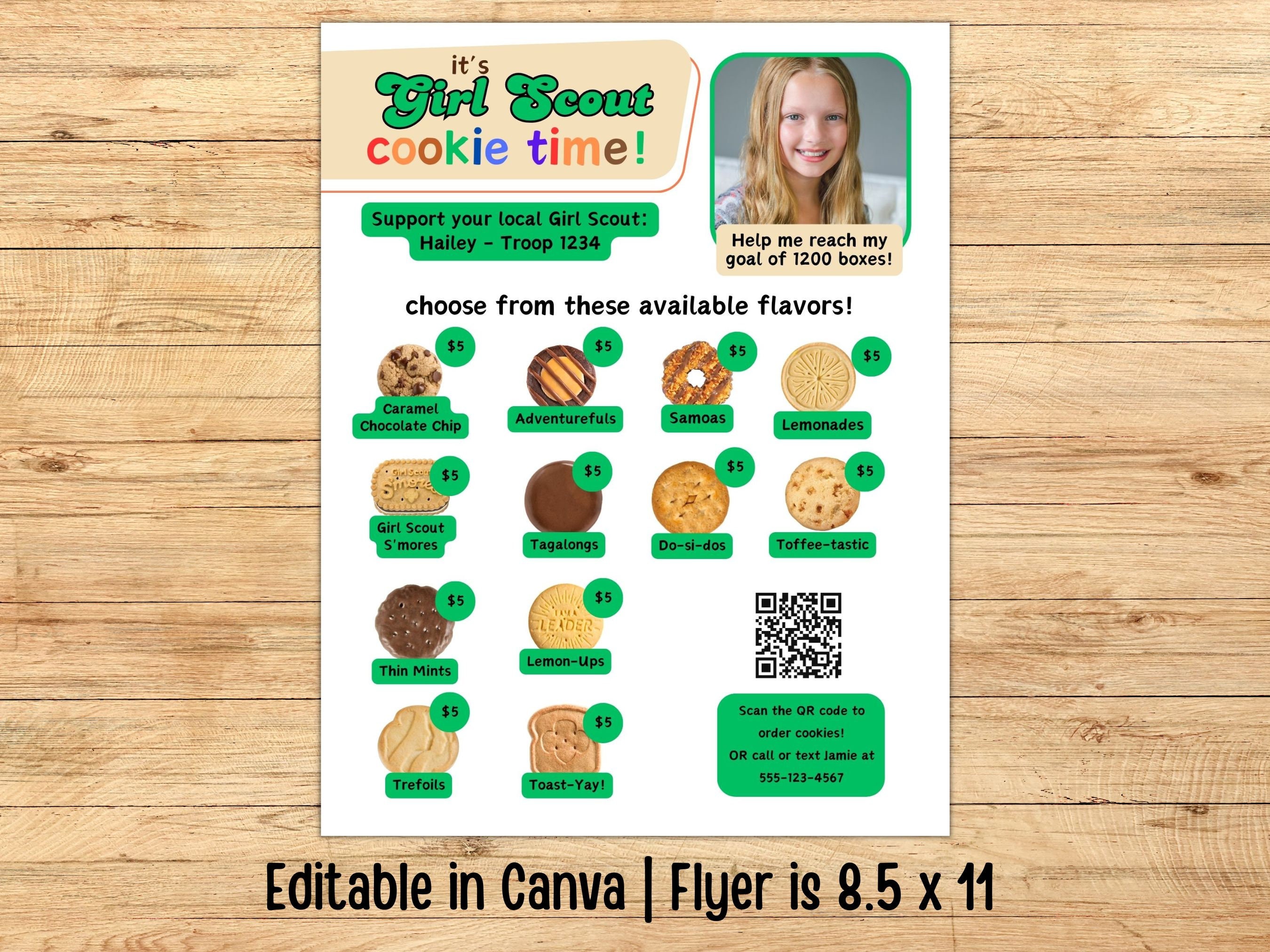 Girl Scout Cookies Flyer Includes Both LBB & ABC Cookies Girl Scouts Selling Cookies