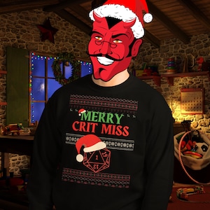 The Humbug - (Dnd sweater, Christmas, d20, ttrpg, dungeons and dragons, skyrim, sweatshirt, ugly sweater, gift, present)