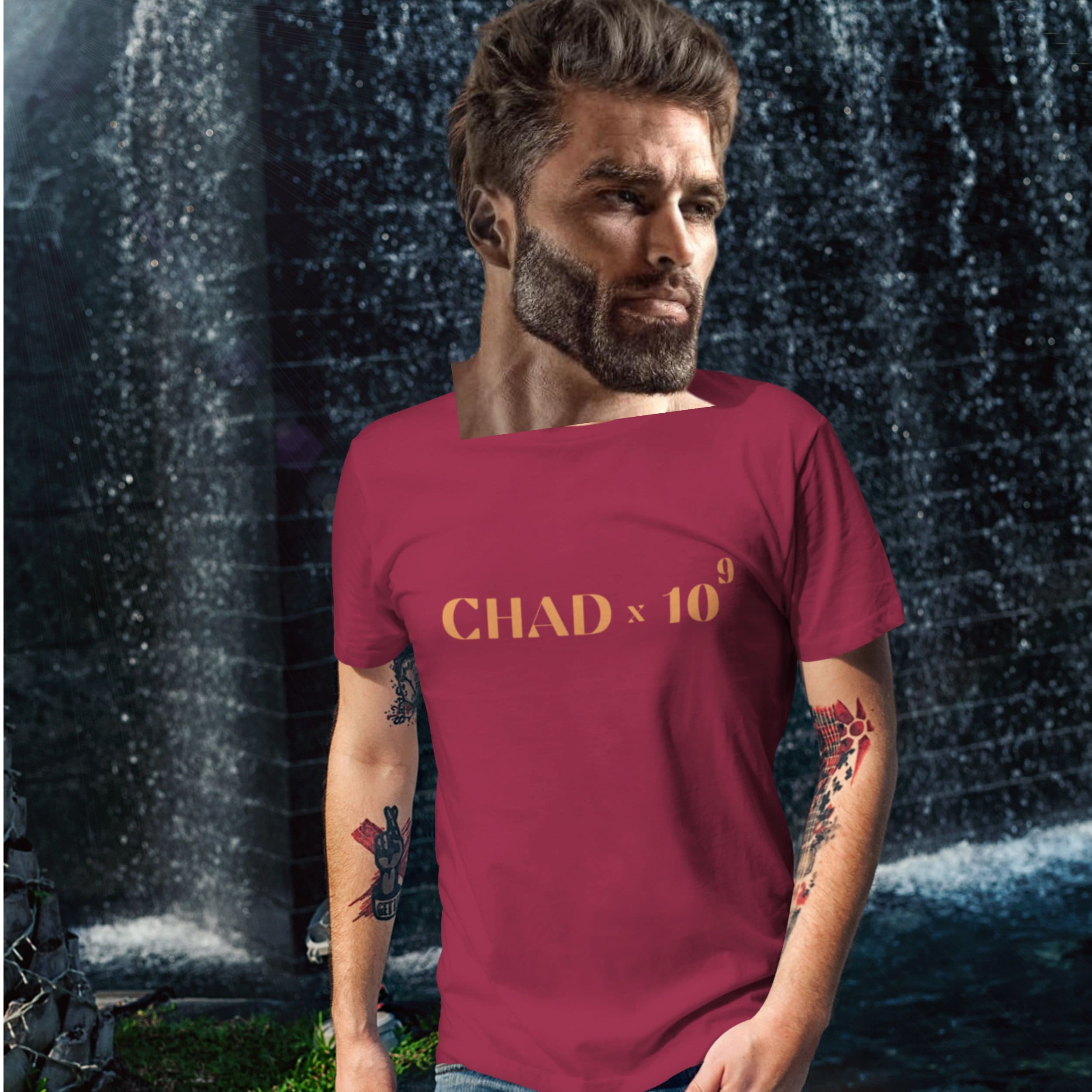 Giga Chad T-shirt Photographic Print for Sale by TshirtGigaChad