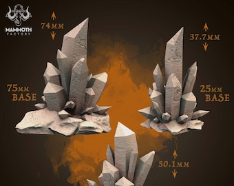 Crystals - 8k Resin Terrain - Mammoth Factory - Flesh to Stone