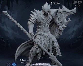 Dralfar Spearman - 8k Resin Miniature - Mammoth Factory - Court of the Sunless King