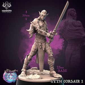 Gyth Corsair - 8k Resin Miniature - Mammoth Factory - Astral Voyage