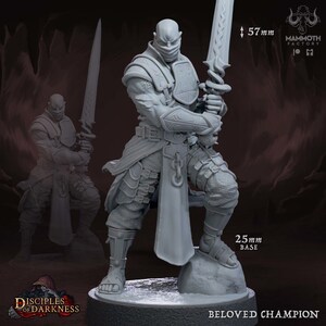 Beloved Champion - 8k Resin Miniature - Mammoth Factory - Disciples of Darkness