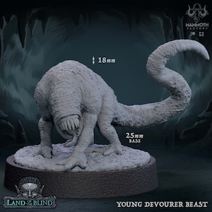Young Devourer Beast - 8k Resin Miniature - Mammoth Factory - Land of the Blind