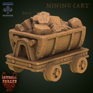 Mining Cart - 8k Resin Terrain - Mammoth Factory - Infernal Forges