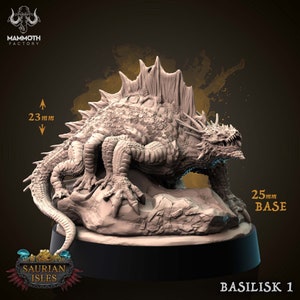 Basilisk - 8k Resin Miniature - Mammoth Factory - Saurian Isles