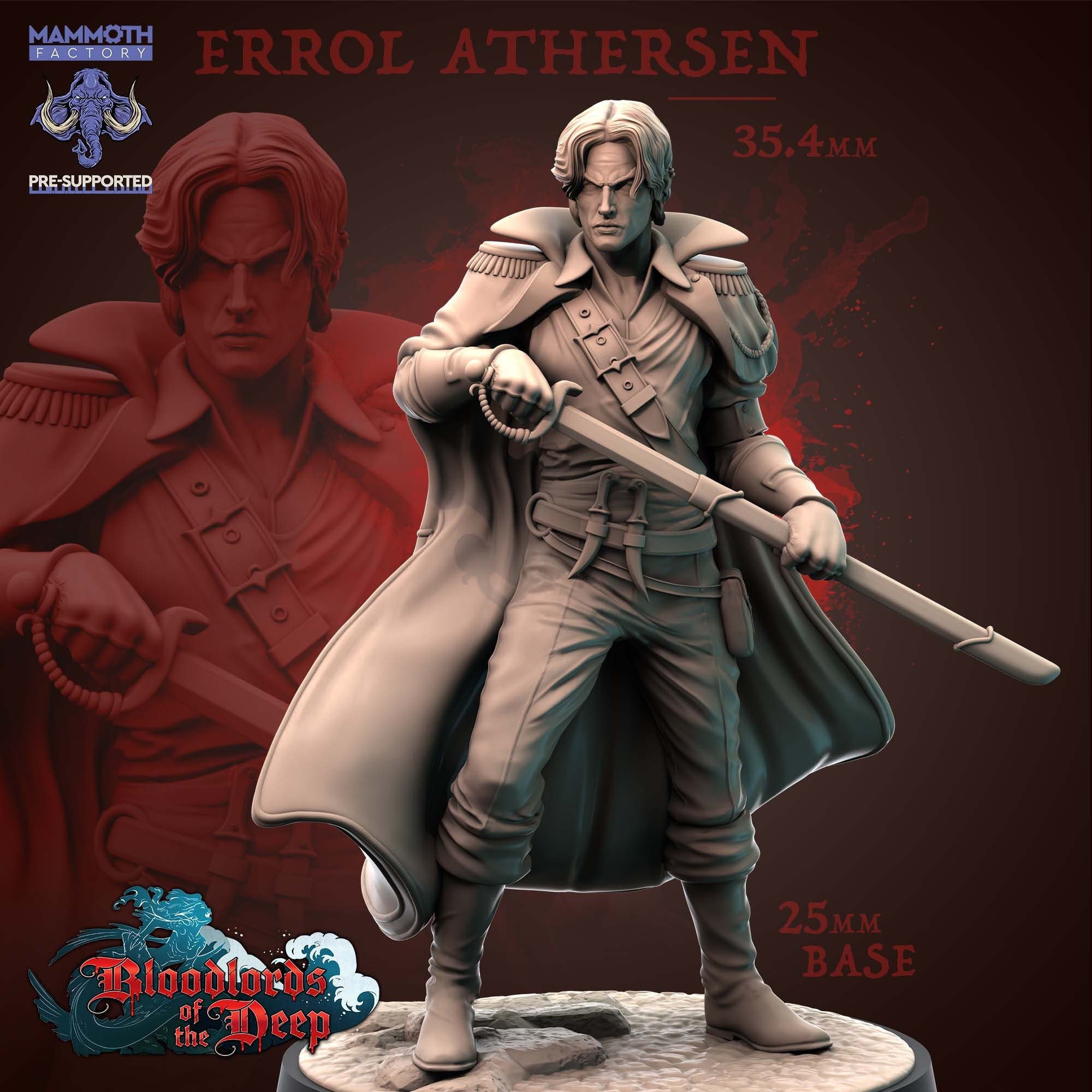 Errol Athersen - 8k Resin Miniature - Mammoth Factory - Bloodlords