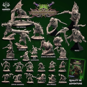 Verminhorde - Full Set [No Busts] - 8k Resin Miniature - Mammoth Factory