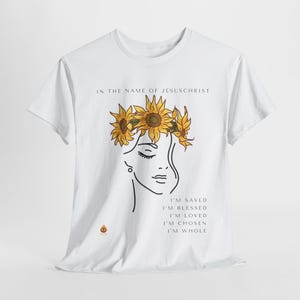 Christian Sunflower T-Shirt: Jesus Christ Faith Graphic Tee