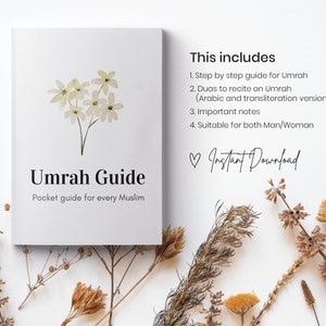 Umrah-gids | Hoe de umrah uit te voeren | Umrah Dua Card Afdrukbare Omrah Dua Digital Umrah Book Umrah Flashcards Umrah voor mannen Umrah voor vrouwen