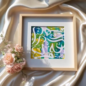 Alhamdulillah Abstract Arabic Calligraphy Printable Islamic Wall Art – Muslim Wall Hanging – Digital Islamic Decor for Muslim Home Gifts