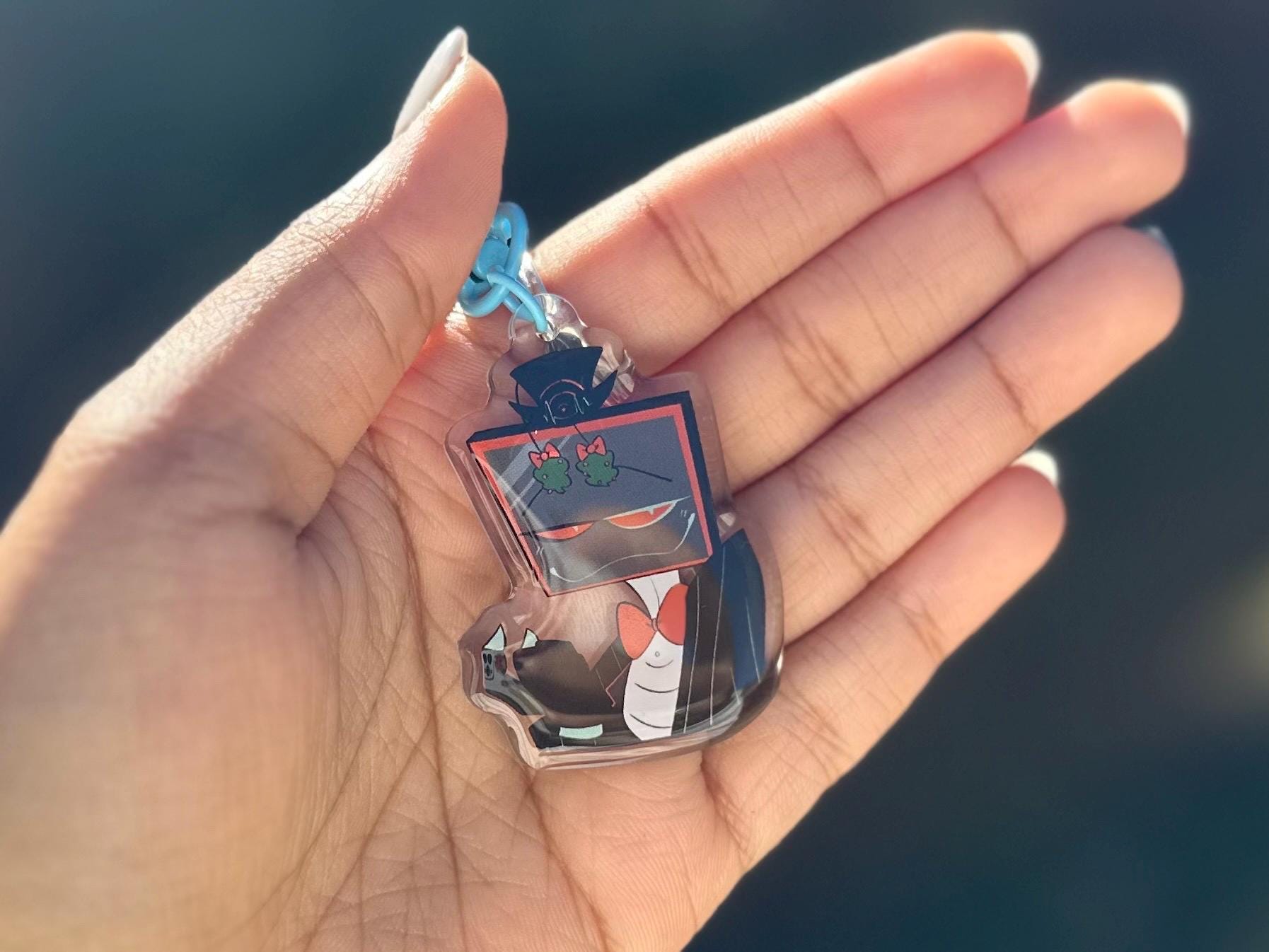 Hazbin Hotel Acrylic Christmas Keychain, Vox - Etsy