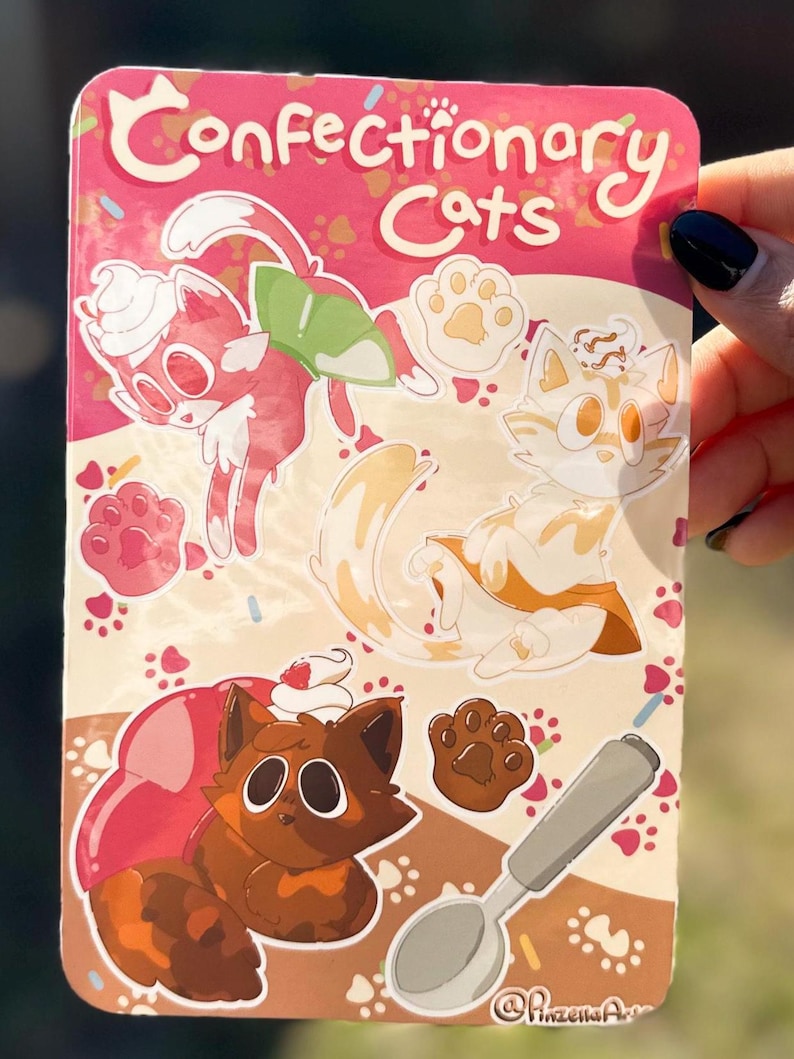 Confectionary Cats, Cute Cat Sticker, Sticker Sheet, Ice Cream - Etsy