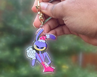 Digital Circus Christmas Acrylic Keychain, Jax