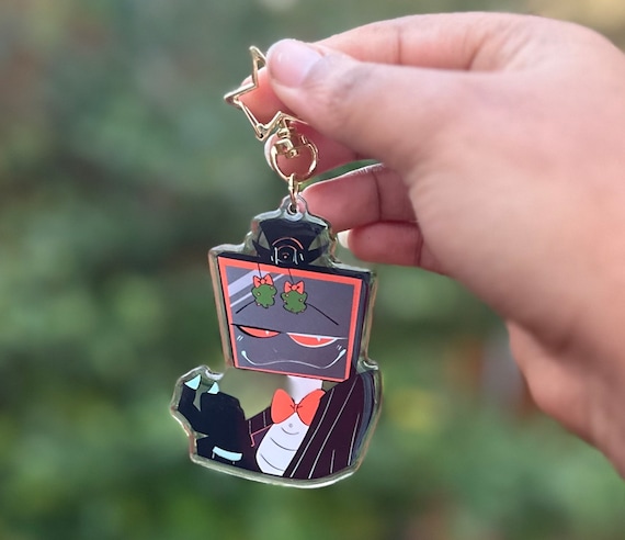 Hazbin Hotel Acrylic Christmas Keychain, Vox - Etsy