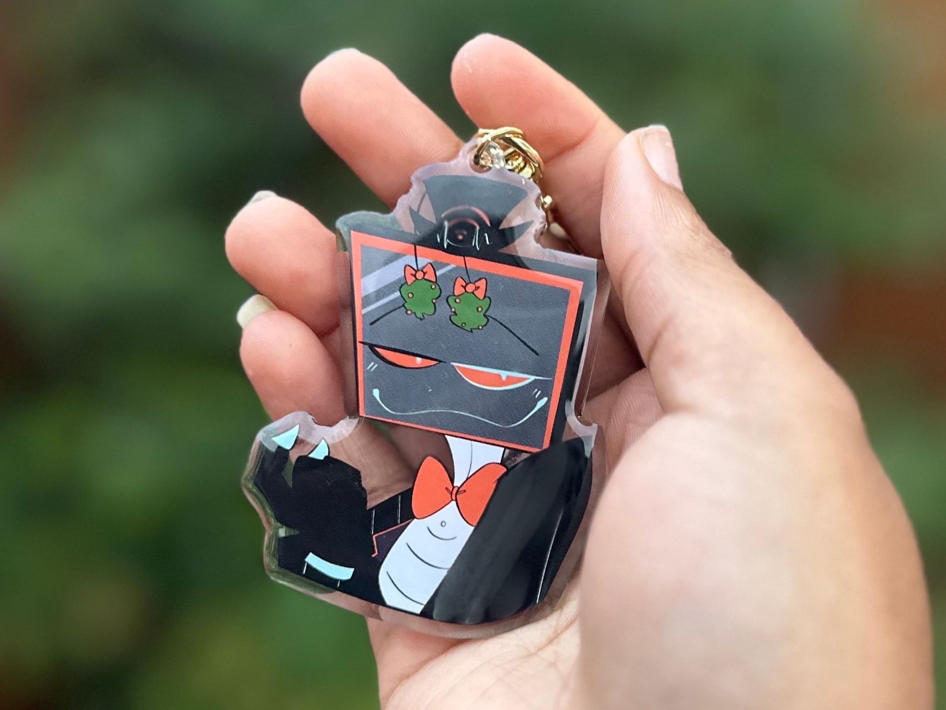 Hazbin Hotel Acrylic Christmas Keychain, Vox - Etsy