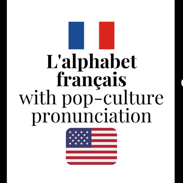 French Alphabet Flashcards with Pronunciation Help | Digital Download, Paris, Alphabet français, French for beginners, Learn French