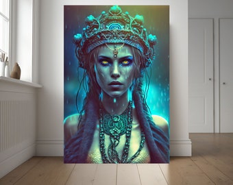 Queen Of The Damned AI Generated Digital Download, Gothic Art, Gothic Gift, Dark Art, 24x36in JPEG, 2:3 Ratio