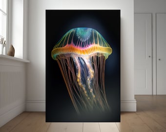 Transparent Jellyfish AI Generated Digital Download, Psychedelic Art, Jellyfish Art, Ocean Art, 24x36in JPEG, 2:3 Ratio